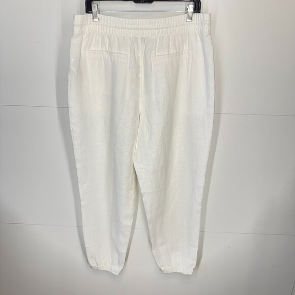NWT Athleta Retreat Linen Joggers in White - Picture 4 of 10
